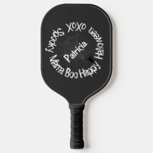 Schwarz-Weiß Halloween Spooky Mama Beängstigend Mo Pickleball Schläger