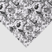 Schwarz-Weiß-Halloween-Toile Seidenpapier (Ausschnitt)
