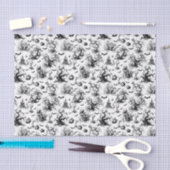 Schwarz-Weiß-Halloween-Toile Seidenpapier (Handwerk)