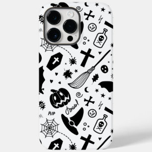Schwarz-Weiß Halloween Traditionelles Goky Case-Mate iPhone 14 Pro Max Hülle