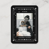 Schwarz-Weiß-Halloween-Website Qr-Code Begleitkarte (Rückseite)