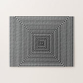 Schwarz-Weiß-Hallway Vortex | optische Illusion Puzzle (Horizontal)