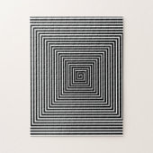 Schwarz-Weiß-Hallway Vortex | optische Illusion Puzzle (Vertikal)