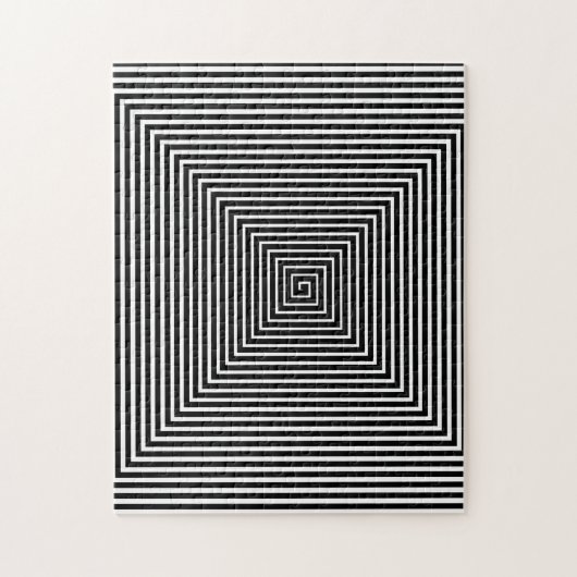 Schwarz-Weiß-Hallway Vortex | optische Illusion Puzzle (Vertikal)