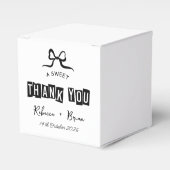 Schwarz-Weiß-Hand-Draw-Sketch-Hochzeit Geschenkschachtel (Vorderseite)