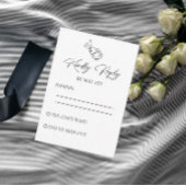 Schwarz-Weiß-Hand-Hochzeit RSVP Karte