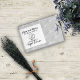 Schwarz-Weiß-Handgefertigte, hausgemachte Seife | Rechteckiger Aufkleber