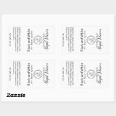 Schwarz-Weiß-Handgefertigte, hausgemachte Seife | Rechteckiger Aufkleber (Blatt)