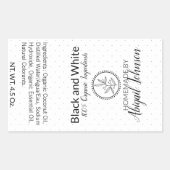 Schwarz-Weiß-Handgefertigte, hausgemachte Seife | Rechteckiger Aufkleber (Vorderseite)