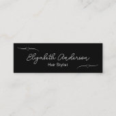 Schwarz-Weiß-Handgeschriebene Schriftzeichen für H Telefonnummerkarte (Vorderseite)