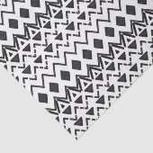 Schwarz-Weiß-Handgezeichnete Azteken Seidenpapier (Ausschnitt)