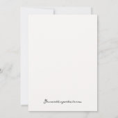 Schwarz-Weiß-Handgezogenes Glas-Hochzeit Einladung (Rückseite)