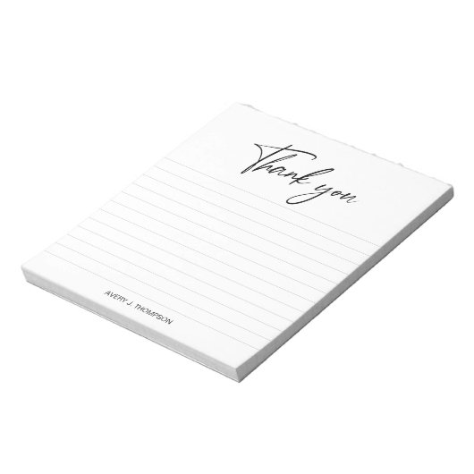 Schwarz-Weiß-Handling dank personalisierter Notizblock (Rotiert)