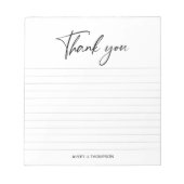 Schwarz-Weiß-Handling dank personalisierter Notizblock (Vorderseite)