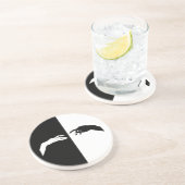 Schwarz-Weiß-Hands Moderne Kunst Getränkeuntersetzer (Seite)