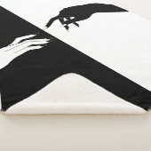 Schwarz-Weiß-Hands Moderne Kunst Sherpadecke (3/4)