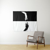Schwarz-Weiß-Hands Moderne Kunst Wandteppich (Beispiel (Horizontal))