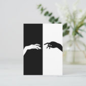 Schwarz-Weiß-Handschrift Postkarte (Stehend Vorderseite)