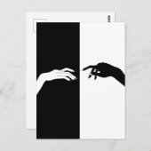 Schwarz-Weiß-Handschrift Postkarte (Vorne/Hinten)