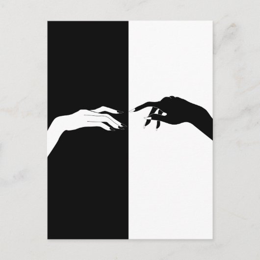 Schwarz-Weiß-Handschrift Postkarte (Vorderseite)