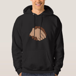 Schwarz-Weiß-Handshake Anti-Rassist Hoodie