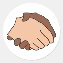 Schwarz-Weiß-Handshake Anti-Rassist