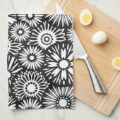 Schwarz-Weiß-Handtuch Geschirrtuch (Viertel Falte)