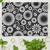 Schwarz-Weiß-Handtuch Handtuch (Gefaltet)