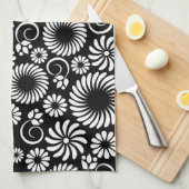 Schwarz-Weiß-Handtuch Handtuch (Viertel Falte)