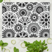 Schwarz-Weiß-Handtuch Küchentuch (Gefaltet)