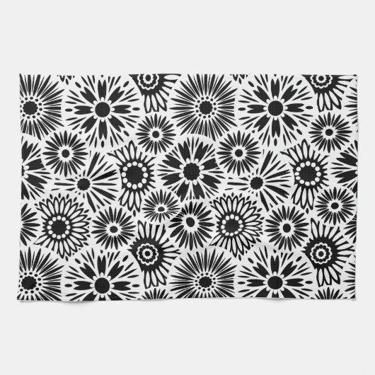 Schwarz-Weiß-Handtuch Küchentuch (Horizontal)