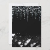 Schwarz-Weiß-Hanglampe Junggeselinnen-Abschied Einladung (Rückseite)