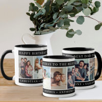 Schwarz-Weiß-Happy-Birthday-Dad-Fotocollage
