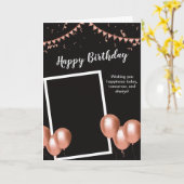 Schwarz-Weiß-Happy Geburtstag geklappt Gruß Karte (Gelbe Blume)