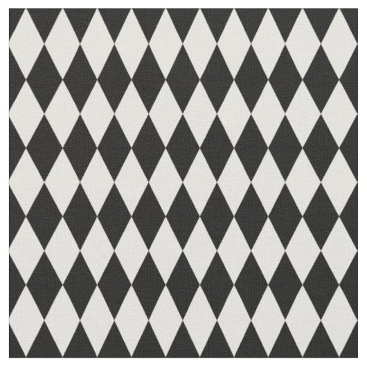 Schwarz-Weiß-Harlekin-Diamanten Stoff (Nahaufnahme)
