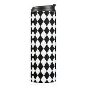 Schwarz-Weiß-Harlekin Thermosbecher (Nach links gedreht)