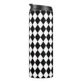 Schwarz-Weiß-Harlekin Thermosbecher (Nach rechts gedreht)