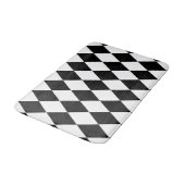 Schwarz-Weiß-Harlequin Badematte (Schrägansicht)