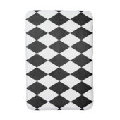 Schwarz-Weiß-Harlequin Badematte (Vorderseite Vertikal)