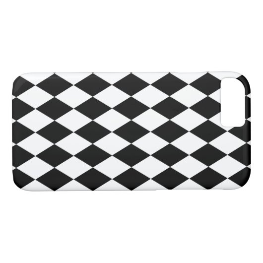 Schwarz-Weiß-Harlequin Case-Mate iPhone Hülle (Rückseite (Horizontal))