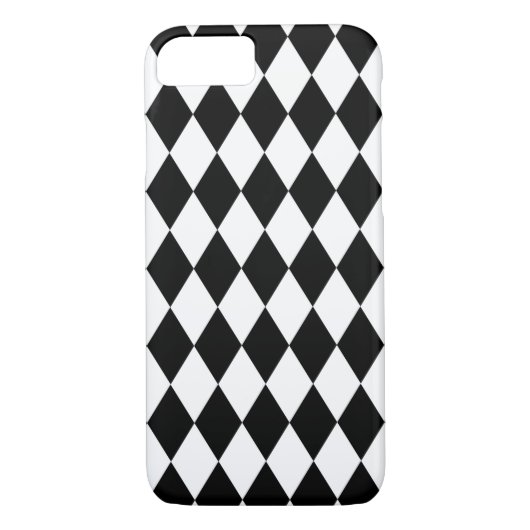 Schwarz-Weiß-Harlequin Case-Mate iPhone Hülle (Rückseite)