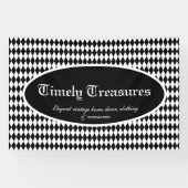 Schwarz-Weiß-Harlequin-Custom Banner (Horizontal)