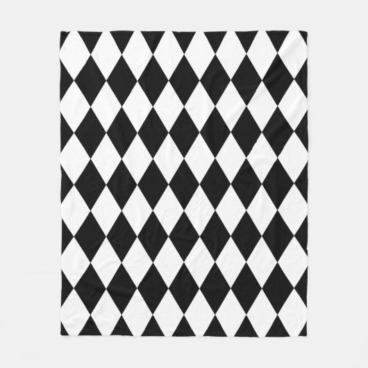 Schwarz-Weiß-Harlequin Fleecedecke (Vorderseite)