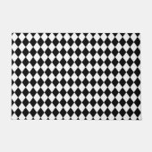 Schwarz-Weiß-Harlequin Fußmatte (Vorderseite)