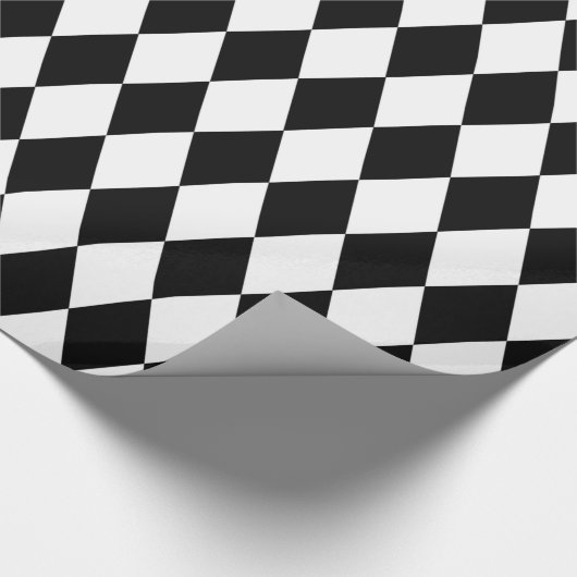 Schwarz-Weiß-Harlequin Geschenkpapier (Ecke)