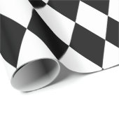 Schwarz-Weiß-Harlequin Geschenkpapier (Rolleneckpunkt)