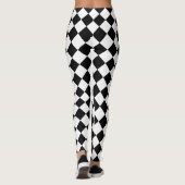 Schwarz-Weiß-Harlequin-Leggings Leggings (Rückseite)