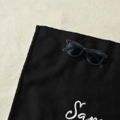 Schwarz-weiß Harlequin Mad Hatter Schachbretts Strandtuch (Beispiel)