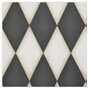 Schwarz-Weiß-Harlequin-Muster (mittlerer Maßstab) Stoff