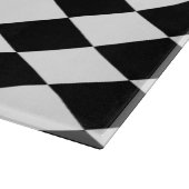 Schwarz-Weiß-Harlequin Schneidebrett (Ecke)